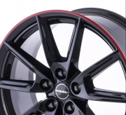 Borbet LX18 black glossy rim red