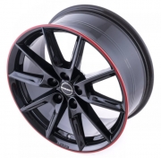 Borbet LX18 black glossy rim red