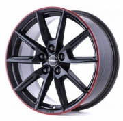 Borbet LX18 black glossy rim red