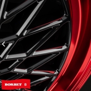 Borbet B black rim red