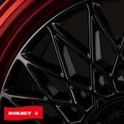 Borbet B black rim red